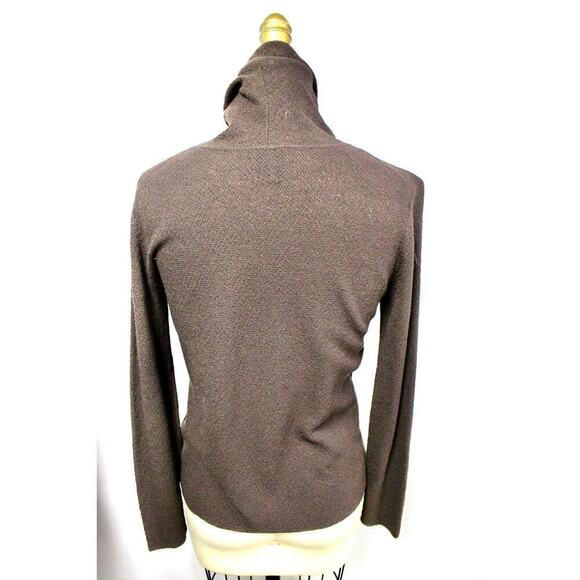 Eileen Fisher Textured Turtleneck Sweater Womens XS Cocoa Brown - Picture 4 of 5